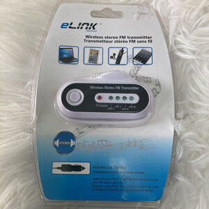 Wireless Stereo FM Transmitter Includes Car Adapter Elink Techno For iPod iPad